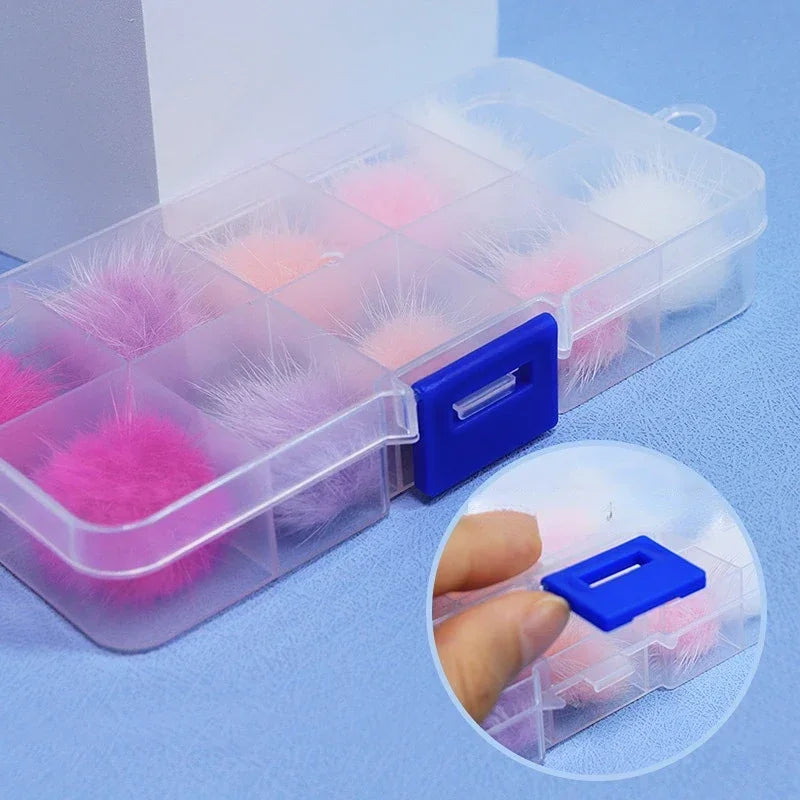 10Pc Fluffy Pom Pom Nail Art Decorations – Magnetic Manicure