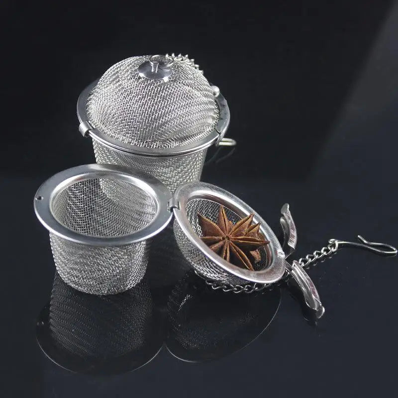 Stainless Steel Tea Ball Infuser & Spice Strainer with Chain