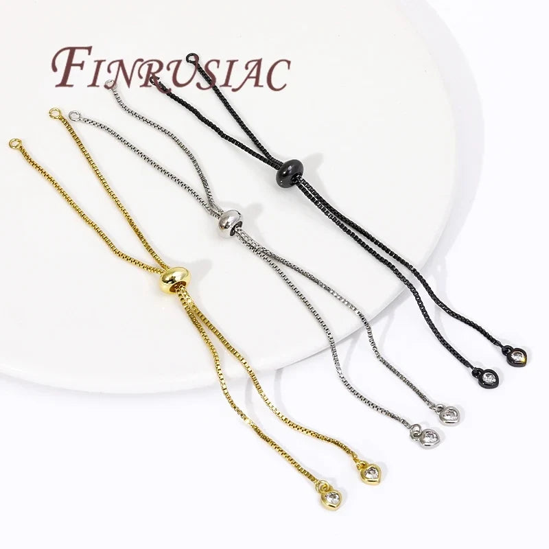 18K Gold Plated Slider Extender Chain Bracelet | 6cm & 12cm