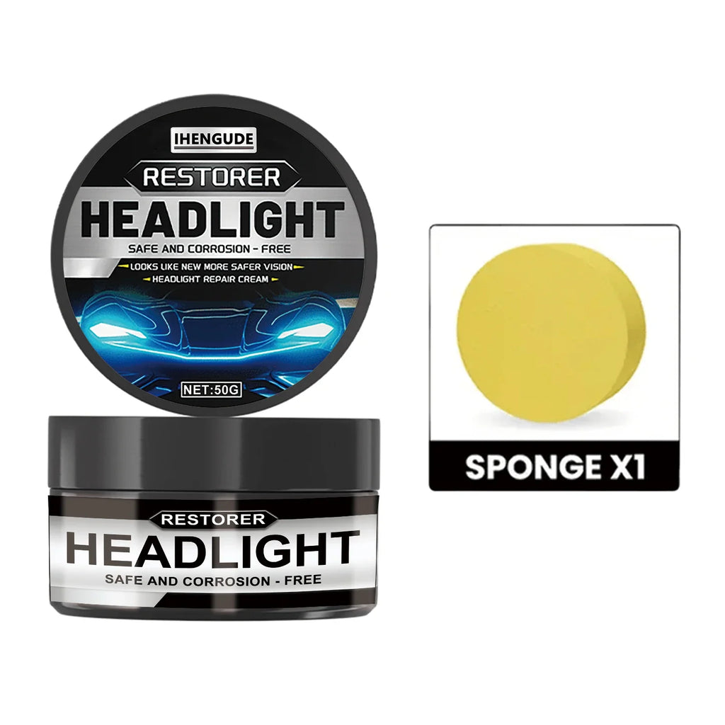 Car Headlight Restoration Polishing Kit – Oxidation Remover