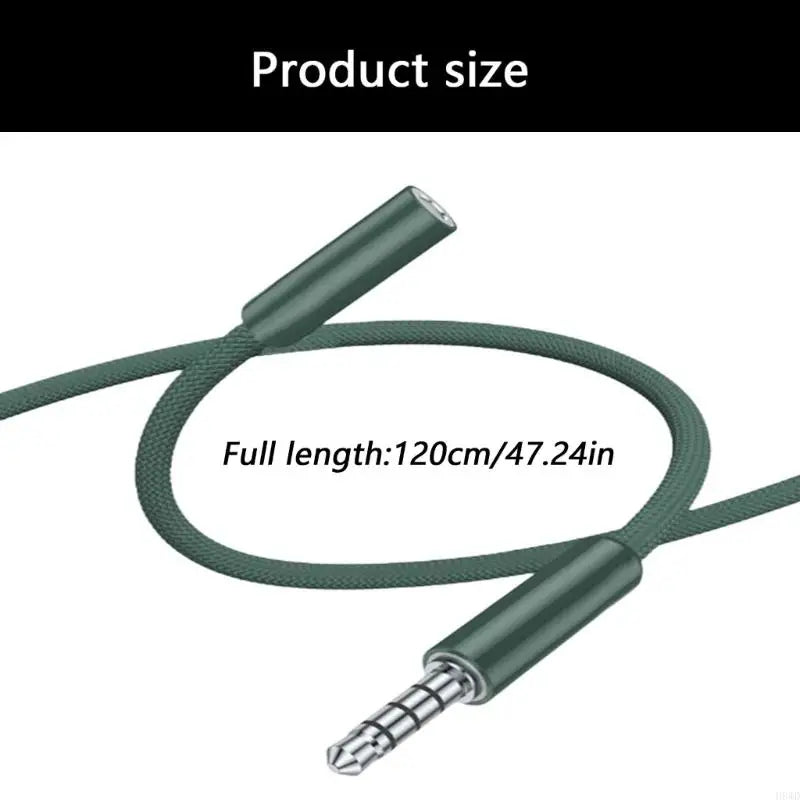 3.5mm Male to Female Audio Extension Cable with Mic – 1.2m