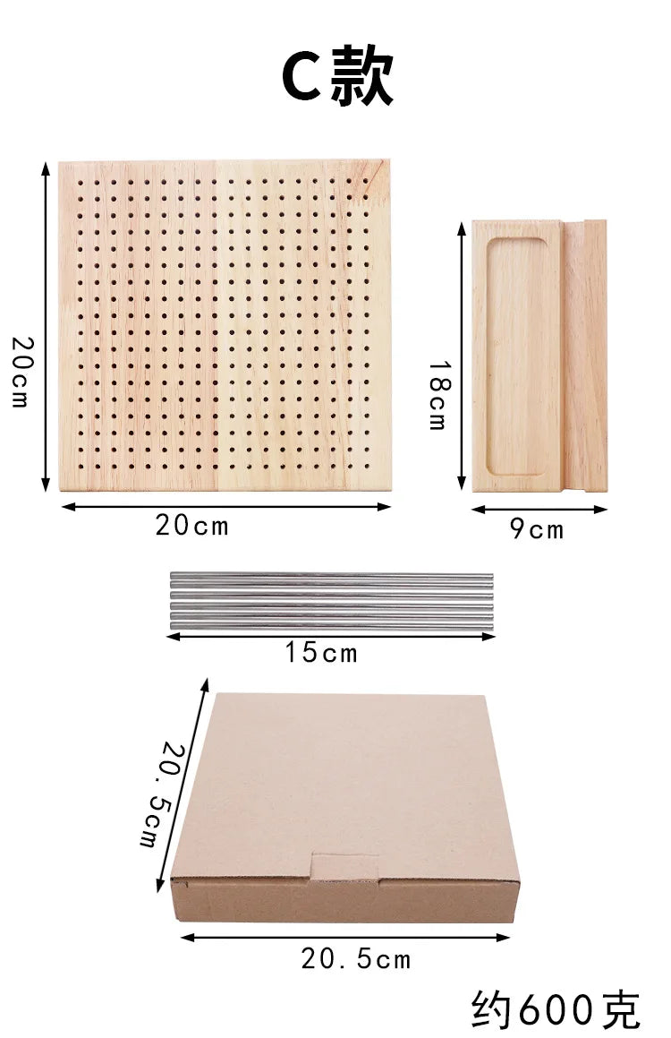 Wooden Crochet Knitting Board – DIY Wool Shaping Block Pad