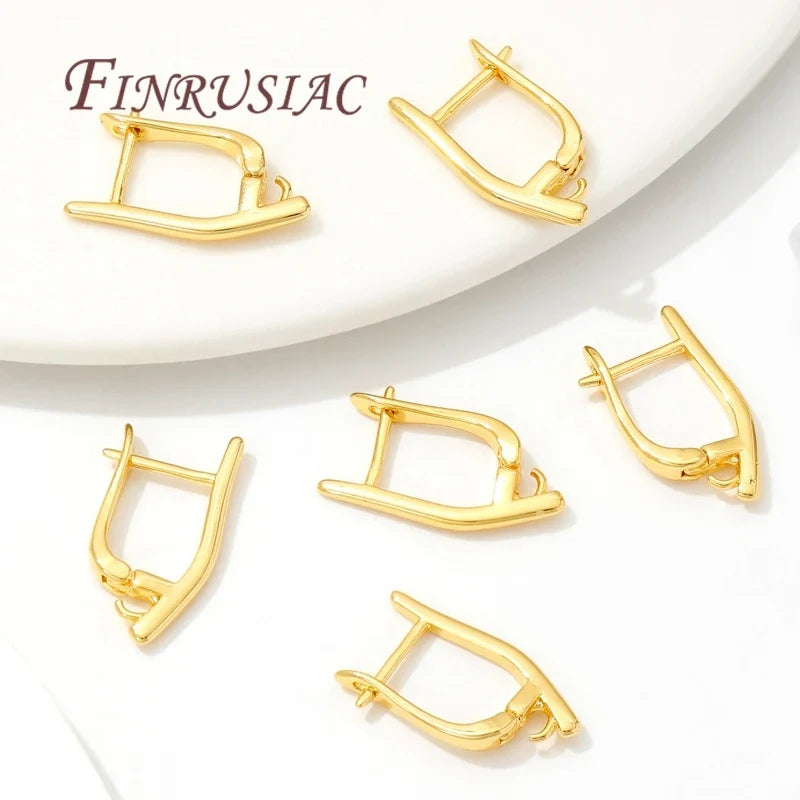 Gold-Plated Brass Earring Hooks & Clasps | DIY Jewelry Findings
