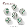18K Gold Plated Zircon Spacer Beads – Brass DIY Jewelry Making