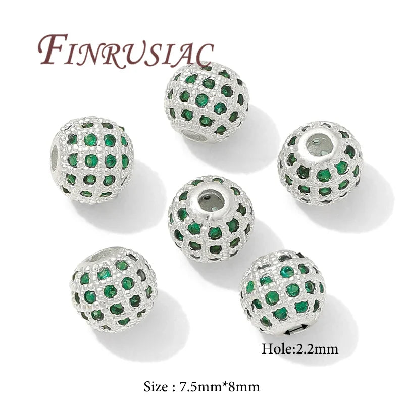 18K Gold Plated Zircon Spacer Beads – Brass DIY Jewelry Making