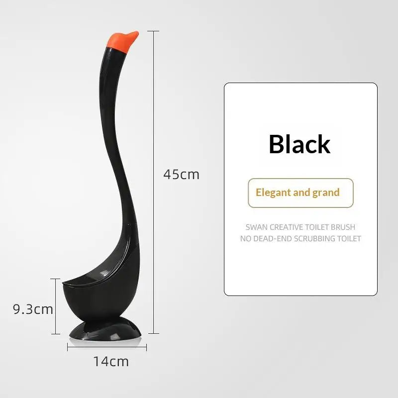 Swan Shape Toilet Brush with Long Handle & Holder