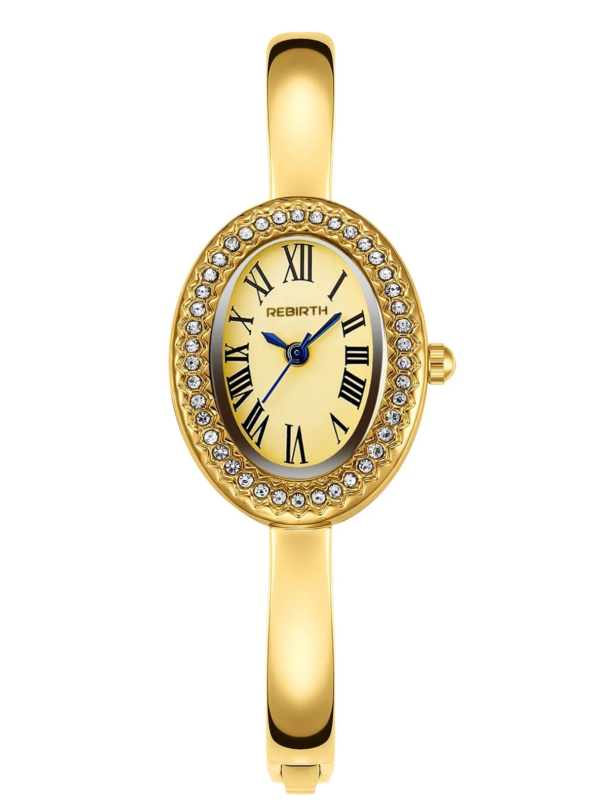 REBIRTH Retro Oval Quartz Watch – Casual Alloy Fashion Watch