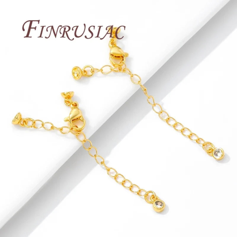 18K Gold Plated Extension Chain & Lobster Clasps | DIY Jewelry