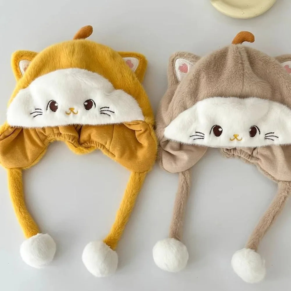 Soft Fluffy Baby Winter Knit Cap with Cartoon Ear Protection