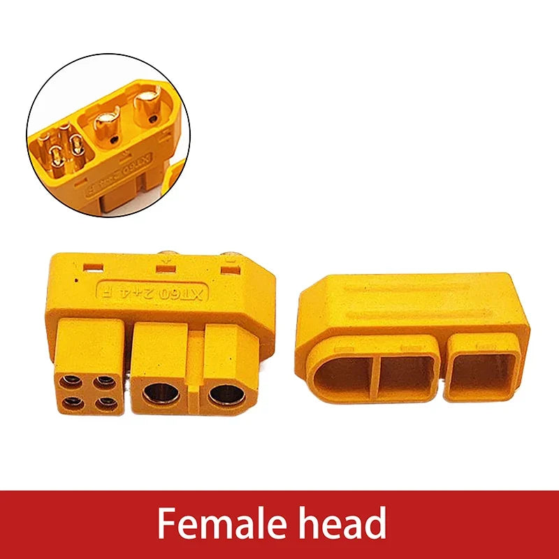 XT60 (2+4) Male Female Plug Connector with Signal Pin & Sheath