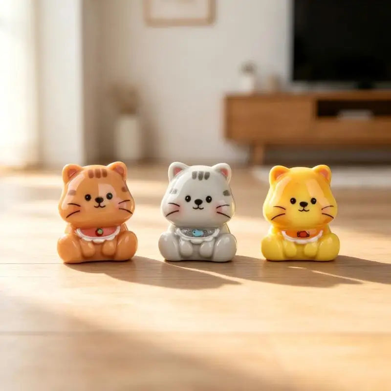 Mini Cat Figurines 6-Piece Set – Kitten Home & Desk Decor