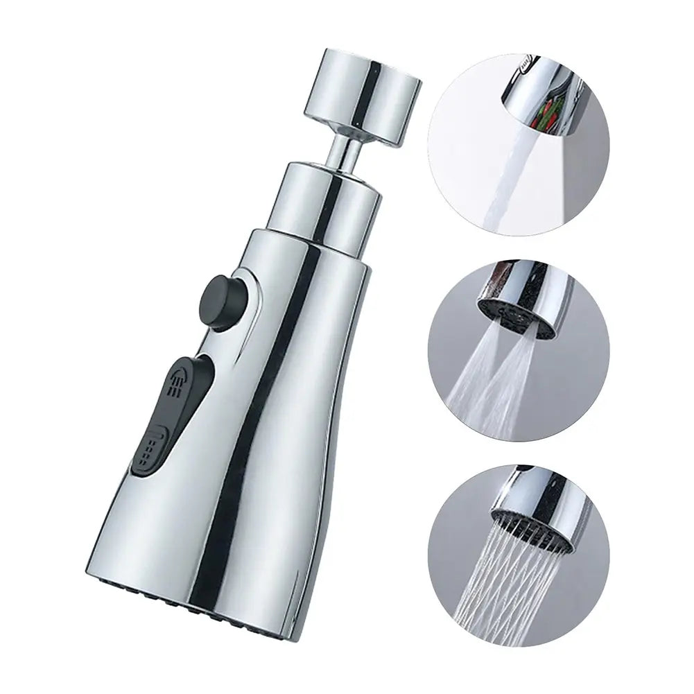 3-in-1 Kitchen Faucet Extender | 360° Rotate Pull-Out Tap Aerator