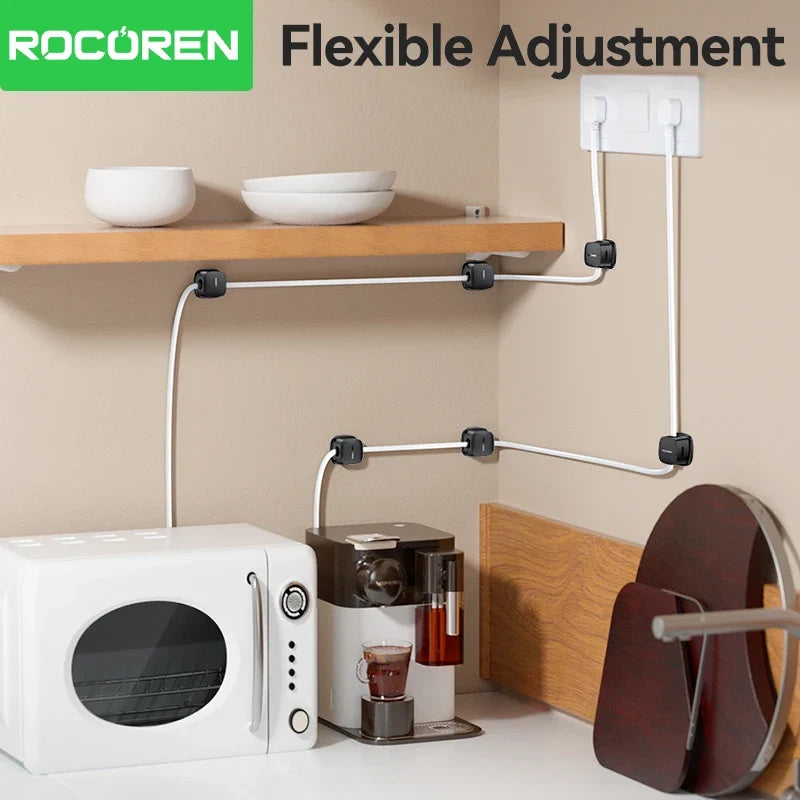 Rocoren Magnetic Cable Organizer 6PCS – Under Desk Wire Clips