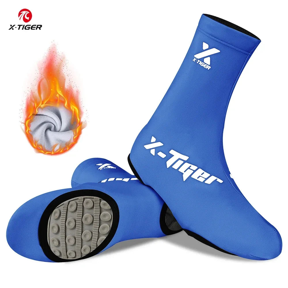 X-TIGER Winter Fleece Cycling Overshoes | Unisex Bike Shoe Covers