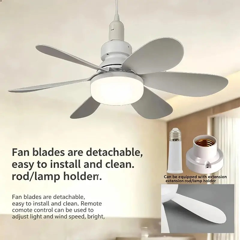 LED 40W Ceiling Fan Light E27 Remote Dimmable – Nixie