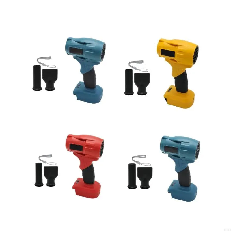 Brushless Cordless Blower 380W – Dual Nozzles & Display