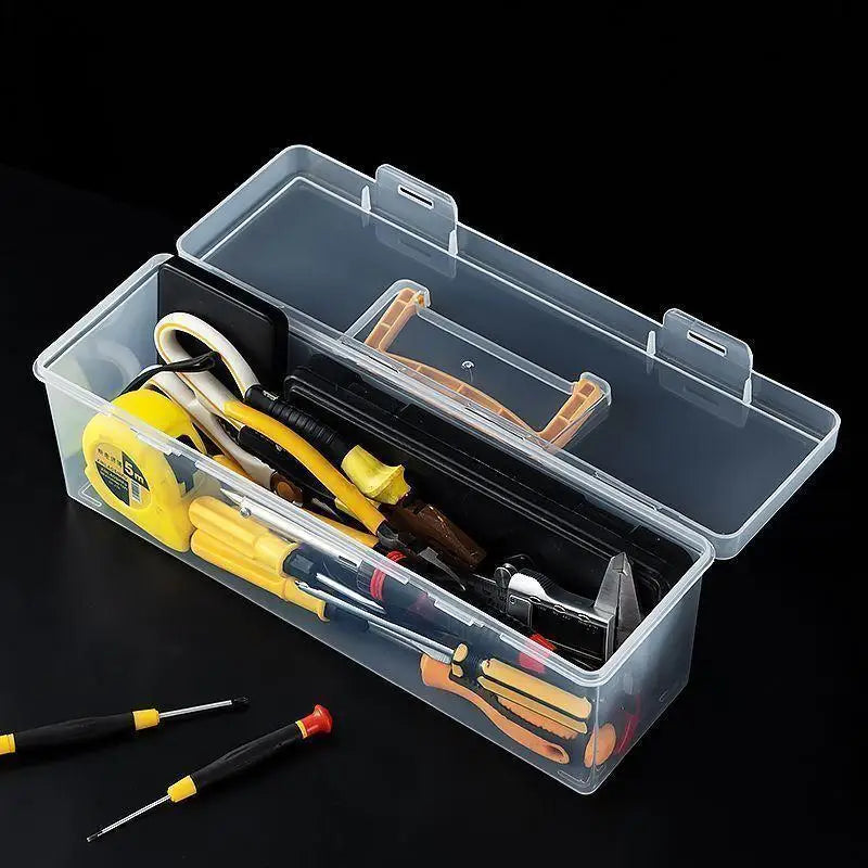 Transparent Multi-Compartment Tool Storage Box | DIY Organizer