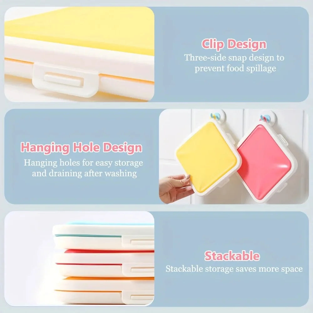 Silicone Sandwich Storage Box – Snack & Lunch Container
