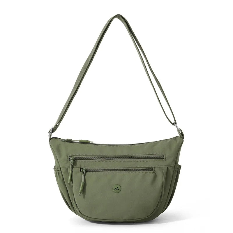 Nixie Nylon Crossbody Bag – Multi-Pocket, Water-Resistant
