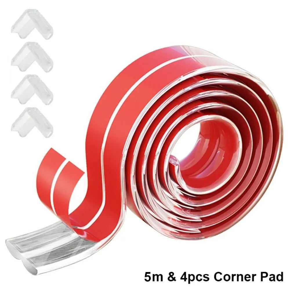 Transparent Corner Guard Strip – Self-Adhesive PVC Edge Protector