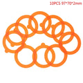 10-Pack Silicone Jar Gaskets – Airtight Leak-Proof Sealing Rings