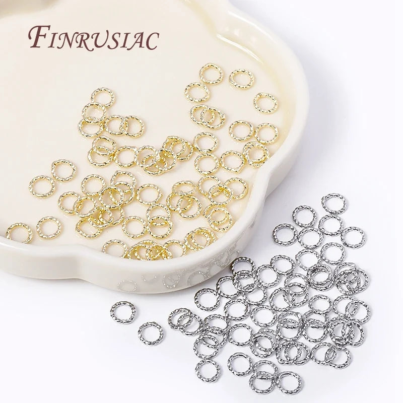 Gold Plated Round Twist Closed Jump Rings 6–12mm | FINRUSIAC