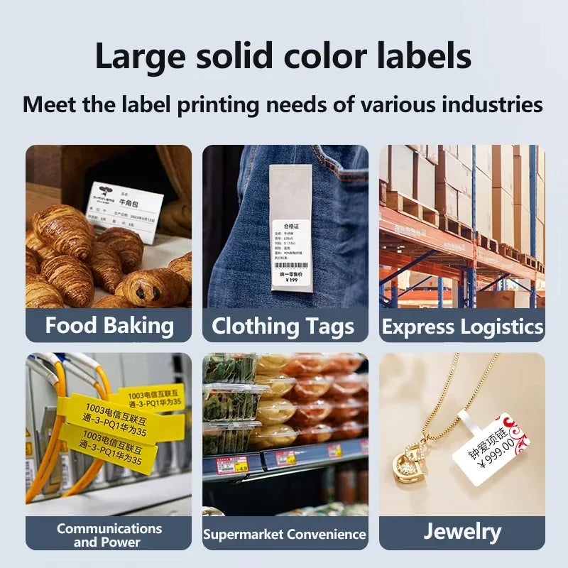 Niimbot Thermal Label Paper Roll – White, Color & Transparent