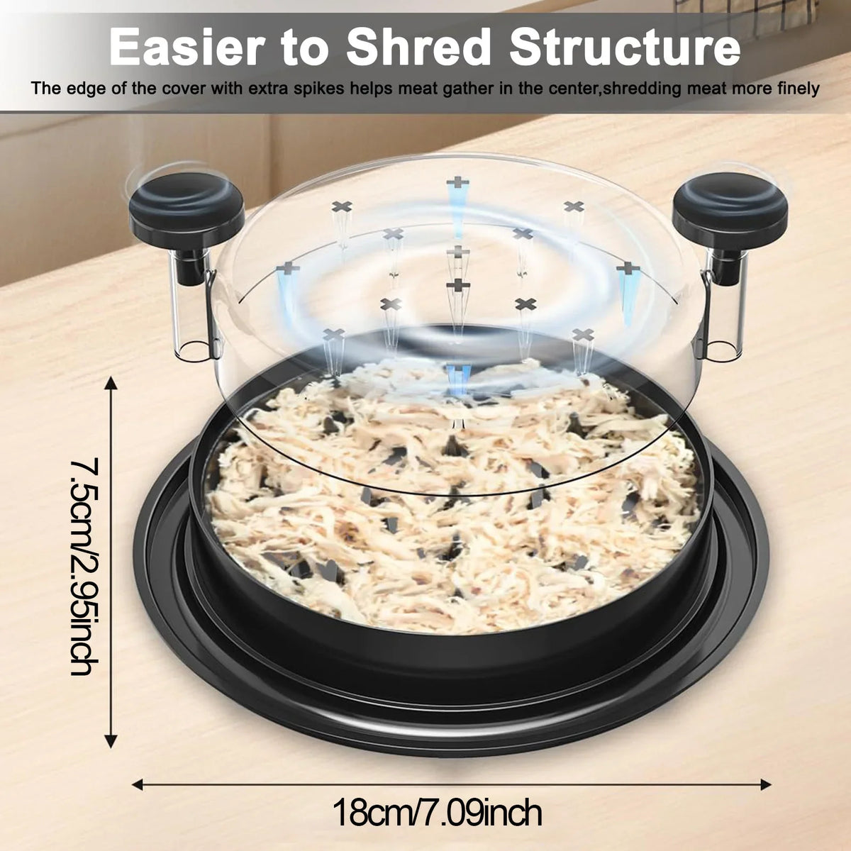 Large Chicken Shredder & Meat Chopper – Rotating Kitchen Tool