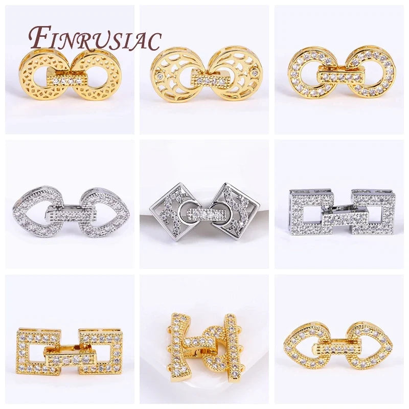 18K Gold Plated Zircon Clasp Findings | DIY Jewelry Making