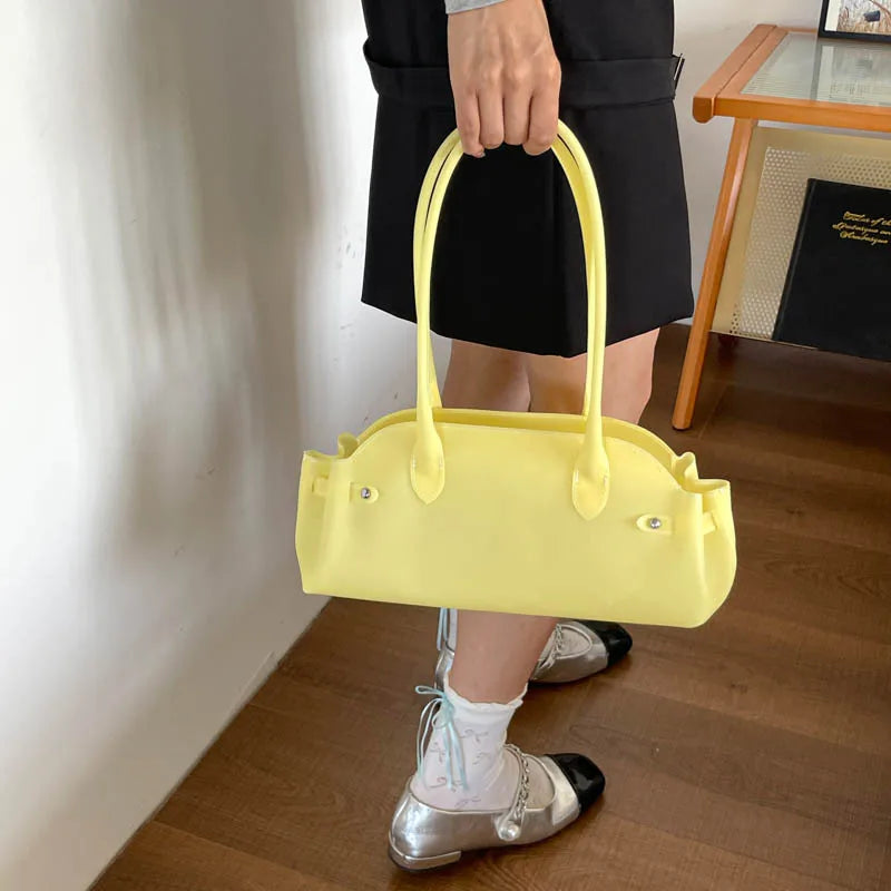 French Vintage Transparent Jelly Bag – Large Shoulder Tote