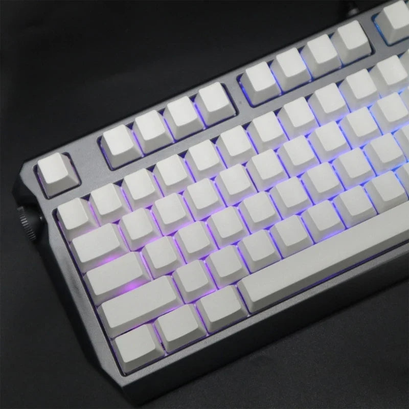 108-Key PBT Blank Keycap Set – Cherry OEM XDA White MX