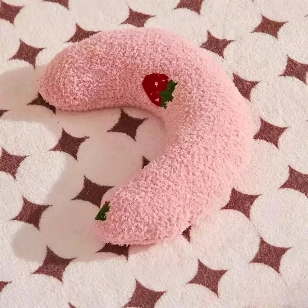 U-Shaped Plush Pet Pillow – Soft Sleeping Mat for Cats & Dogs