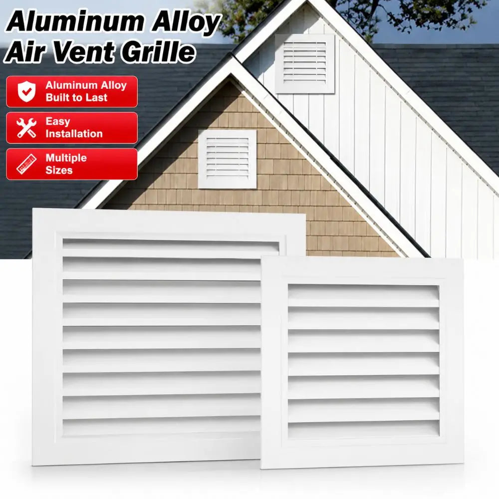 Aluminum Square Return Air Vent Grille White – Multi-Size Cover