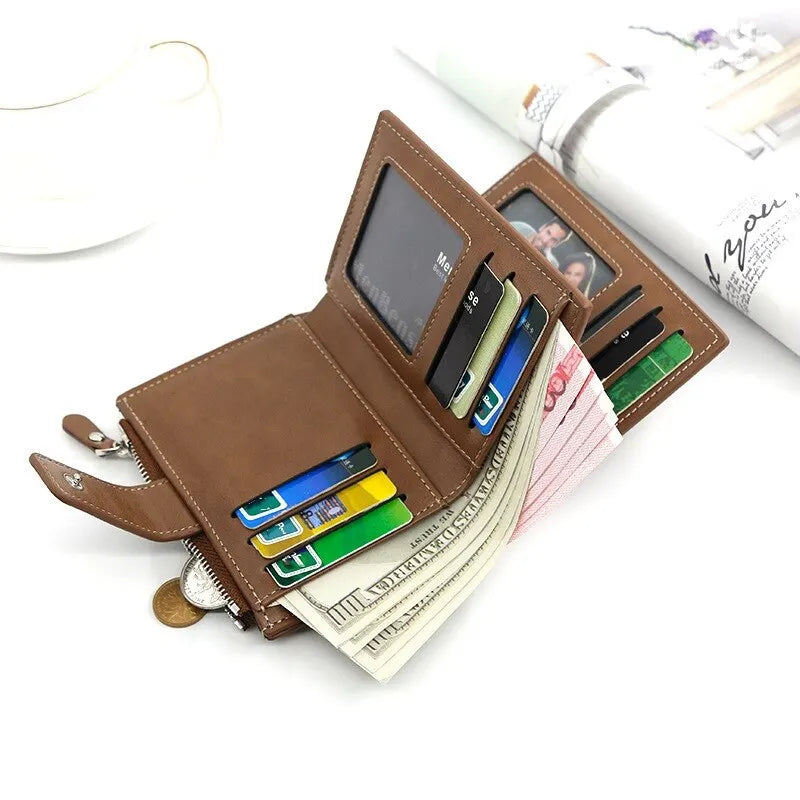 Vertical PU Leather Bifold Wallet Card Holder | Nixie