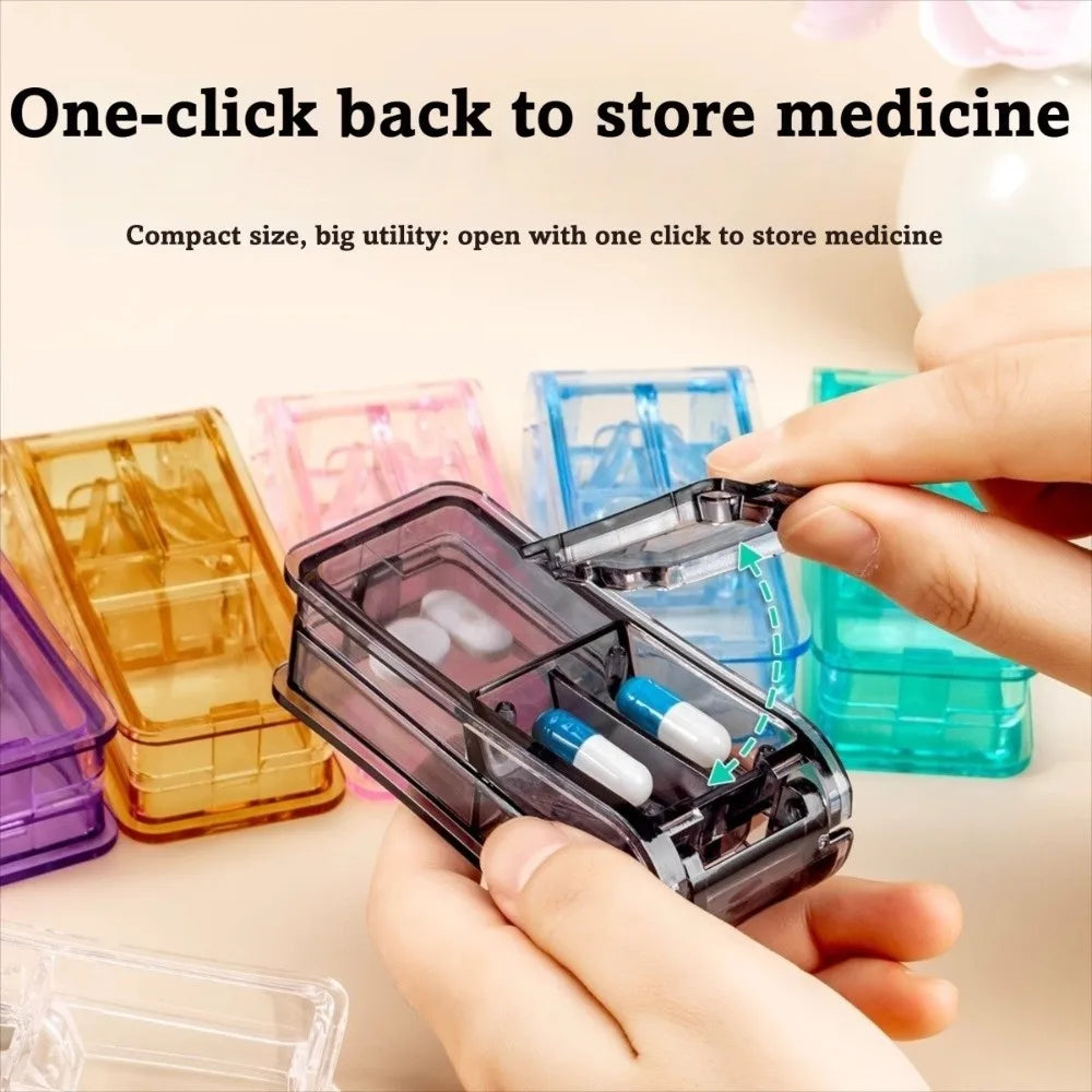 Portable 2-in-1 Pill Cutter & Medicine Storage Box