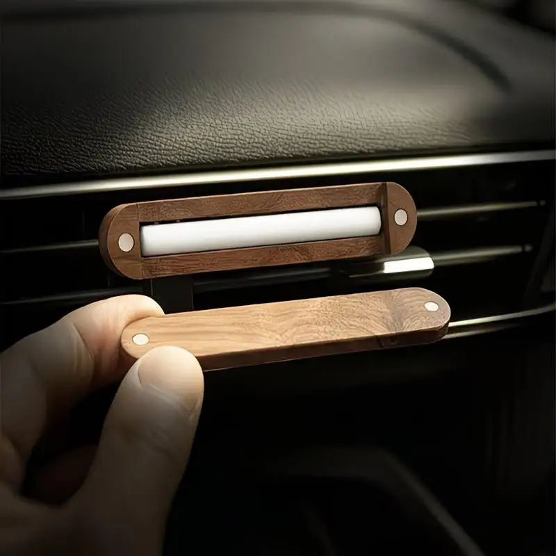 Wood Clip-On Car Air Vent Diffuser – Refillable Scent