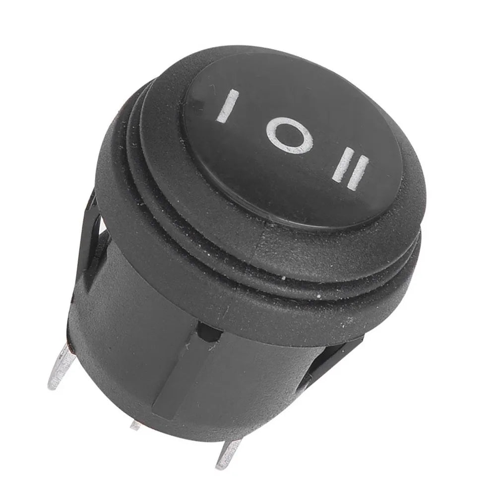 5PCS Black SPDT Rocker Switch 3-Position 10A 125V Waterproof