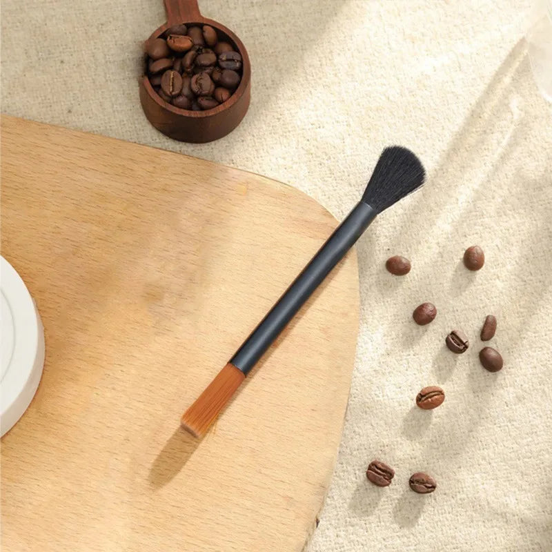 Double-Head Coffee Cleaning Brush – Grinder & Machine Tool