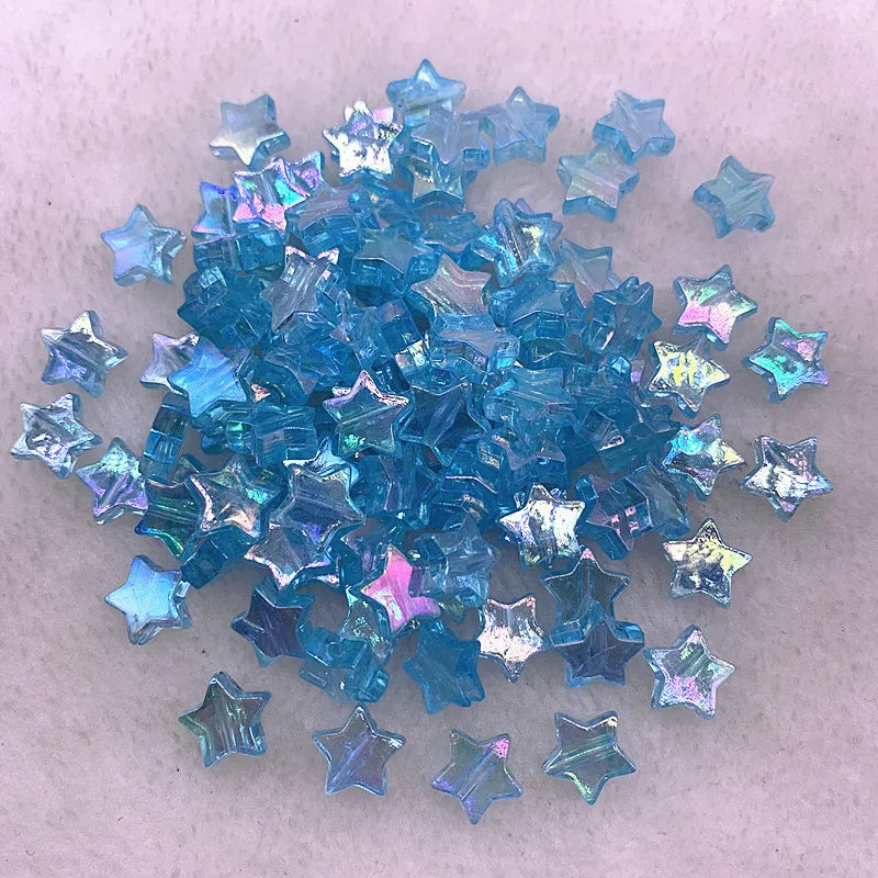 20pcs 11mm AB Star Acrylic Spacer Beads for DIY Jewelry Making