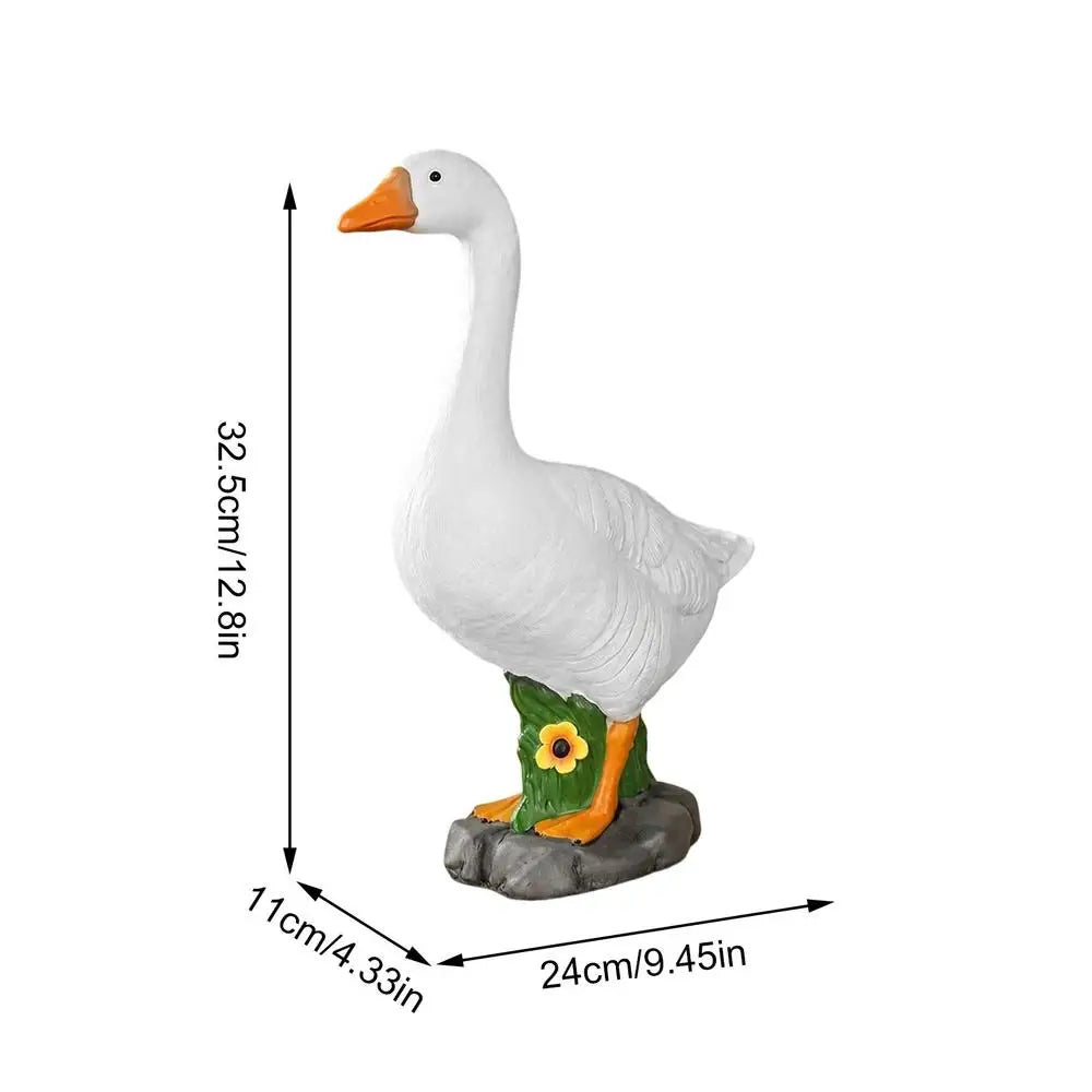 Realistic Resin Goose Statue – All-Weather Garden Porch Decor