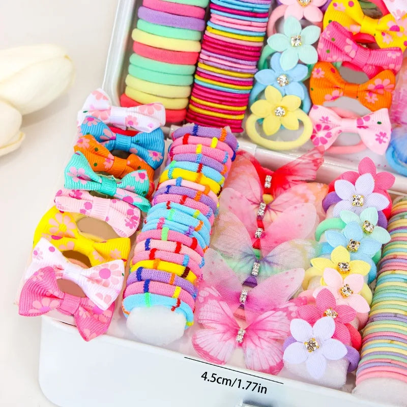 Girls Bow Hair Accessories Set – Colorful Princess Gift