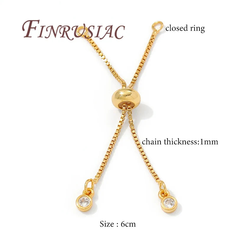 18K Gold Plated Box Chain Extender – Necklace & Bracelet DIY