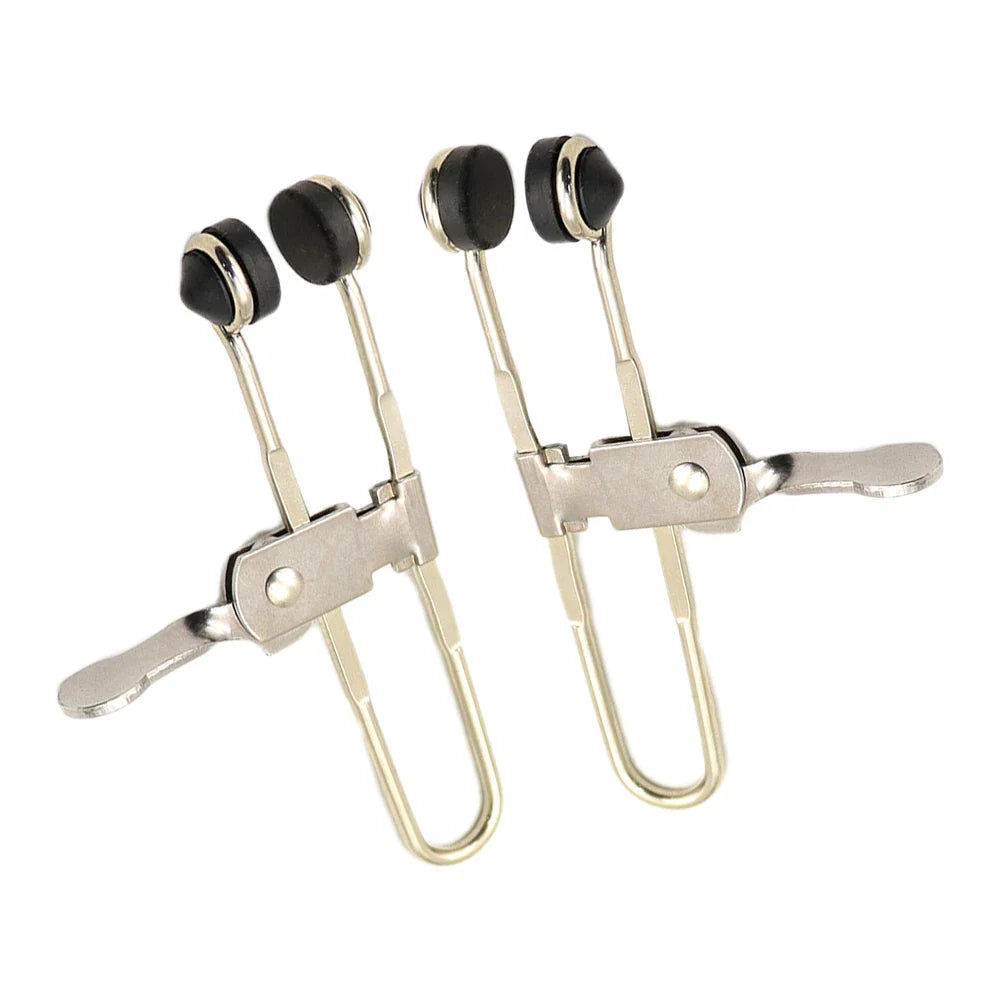 Rubber Head Lever Action Grid Clamps | Ceiling Tile Clips 2-Pack