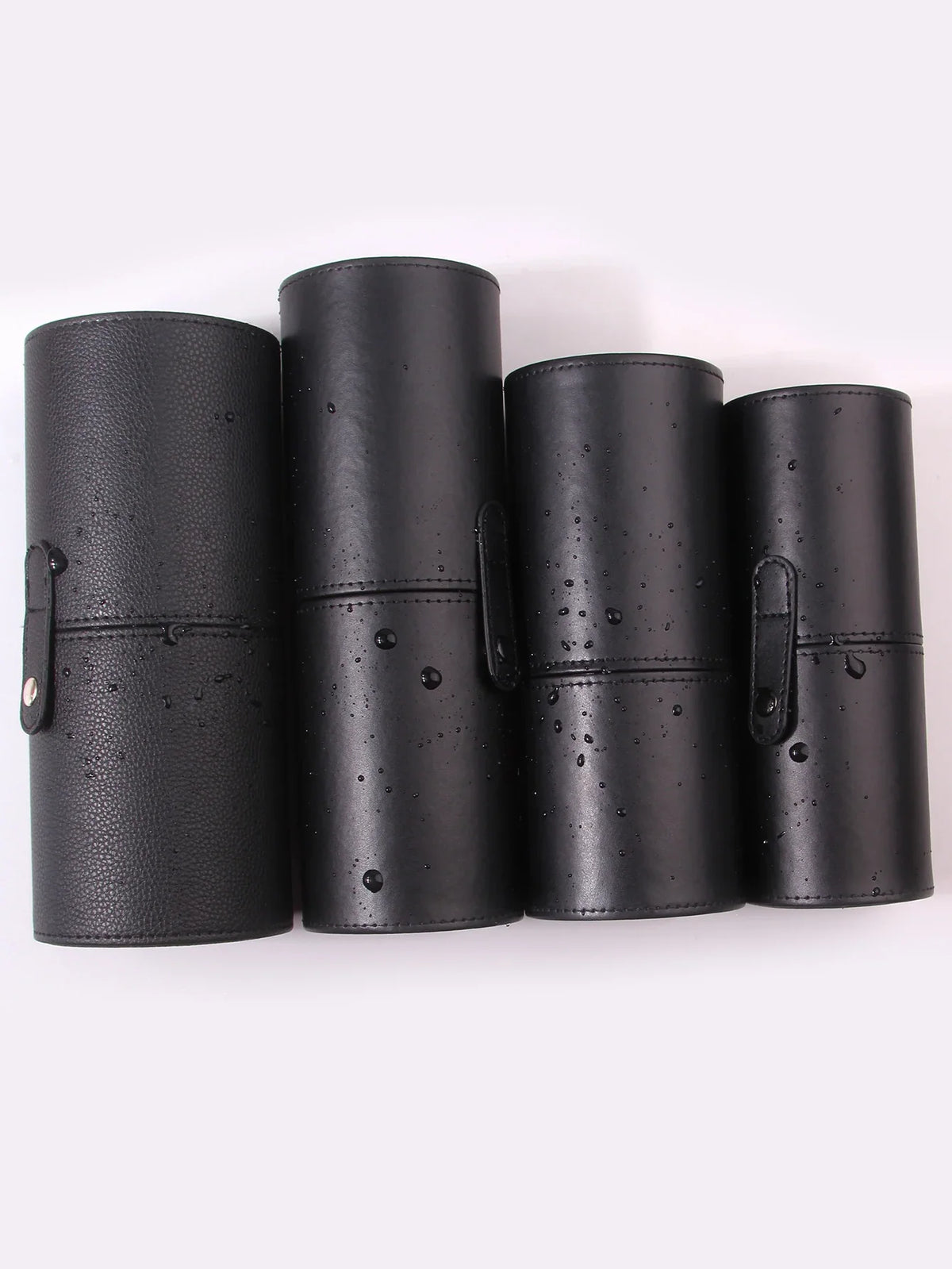 PU Leather Makeup Brush Holder & Desktop Organizer Bucket