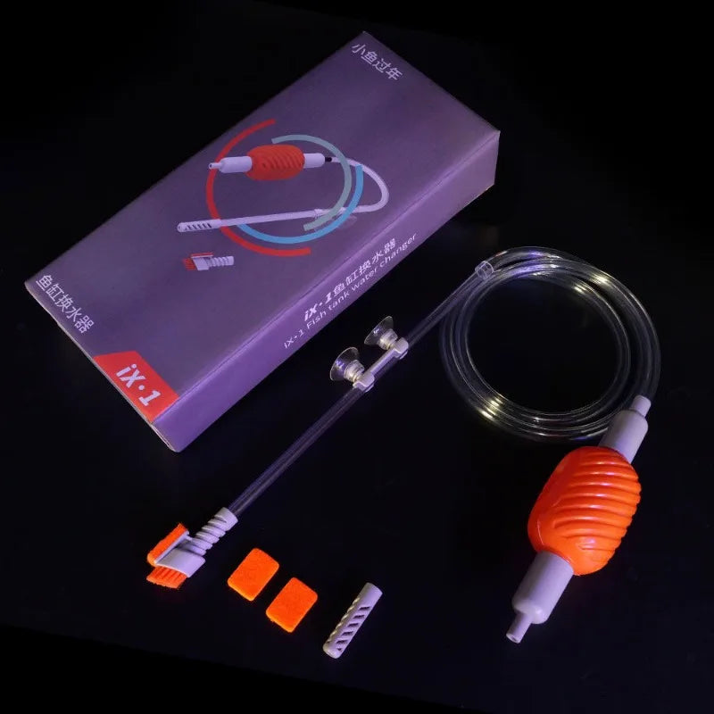 Aquarium Gravel Vacuum Manual Water Changer for Fish Tanks 20–40cm