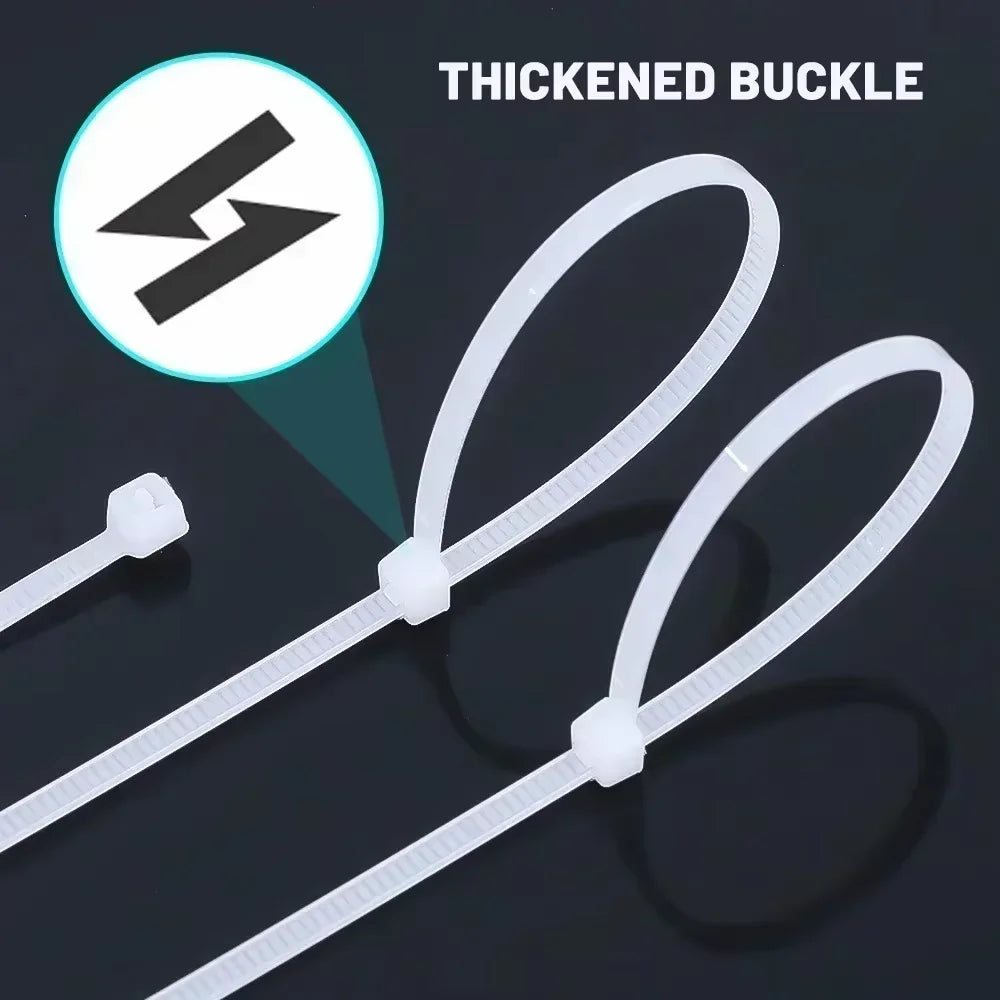 Reusable Nylon Cable Ties – Self-Locking Wire Straps 100/1000Pcs