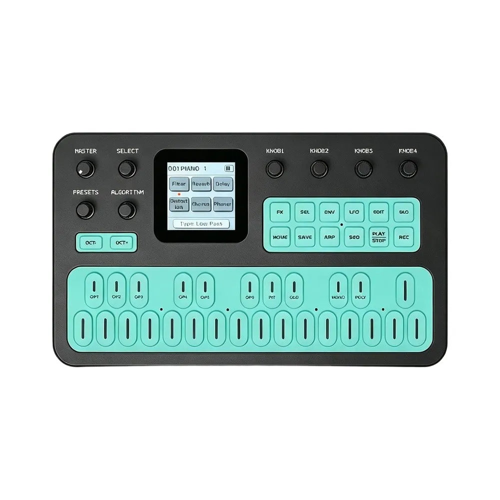 HpLive FM-1 Mini FM Synthesizer – 27-Key, 12-Voice, Built-in Speaker