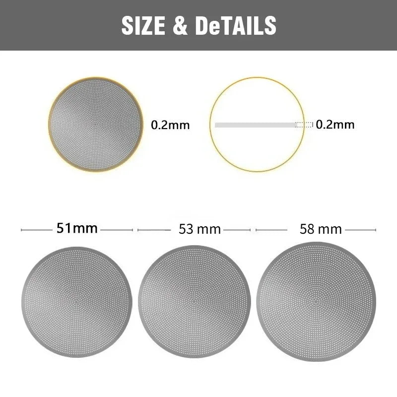 Espresso Puck Screen Reusable Stainless Steel Filter 51/54/58mm