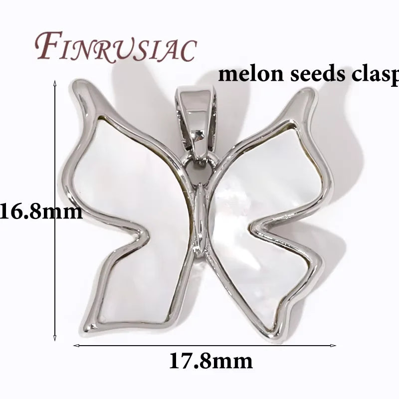 18K Gold Plated Shell Butterfly Charms | DIY Jewelry Pendants