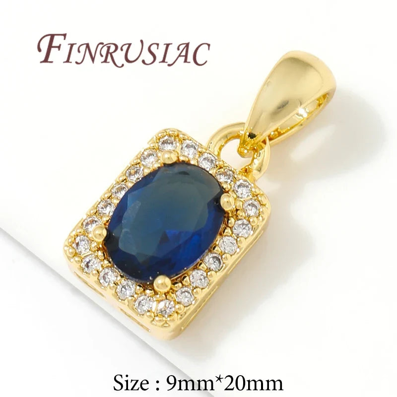 18K Gold Plated Zircon Charms – Sun Heart Star Pendants DIY